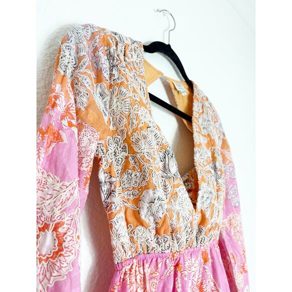 Hemant & Nandita Sidra Mini Dress Size XS Embroidered Cut Out Colorful - Picture 7 of 14